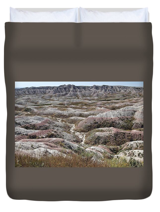 Badlands Duvet Cover featuring the photograph Badlands South Dakota #2 by Susan Jensen