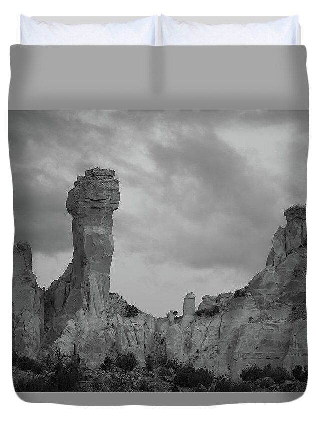 Chimney Duvet Cover featuring the photograph Ghost Ranch #3 by David Diaz