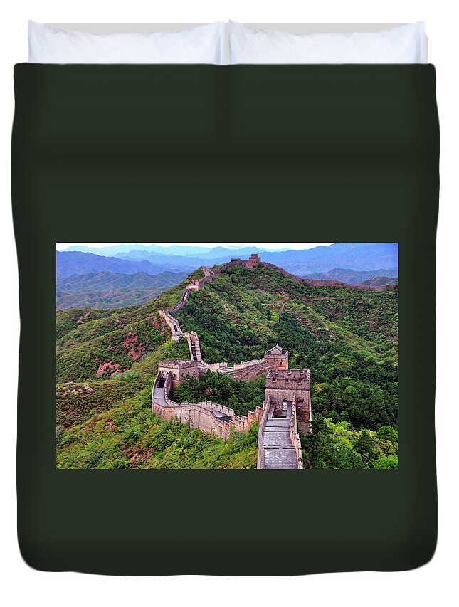 Chinese Culture Duvet Cover featuring the photograph Great Wall Of China #3 by Aaron Geddes Photography