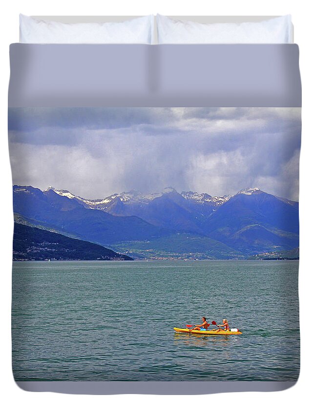 Lake Como Duvet Cover featuring the photograph Lake Como Italy #2 by Richard Krebs