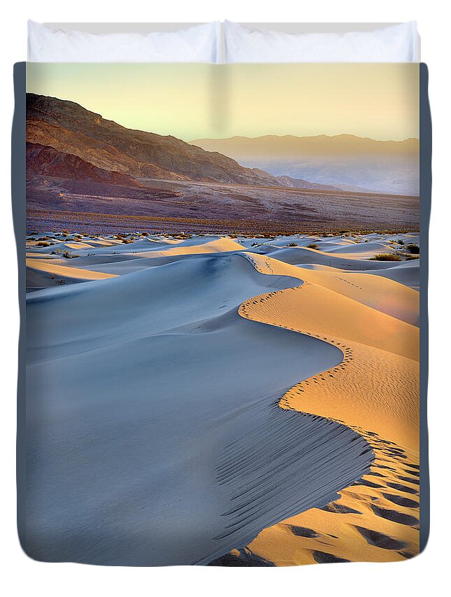 Estock Duvet Cover featuring the digital art Sand Dunes, Death Valley, California #3 by Francesco Carovillano