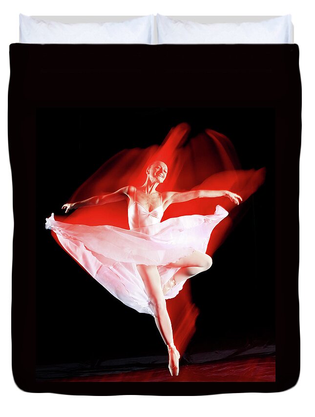 Ballet Dancer Duvet Cover featuring the photograph Classical Dancer #4 by Oleg66