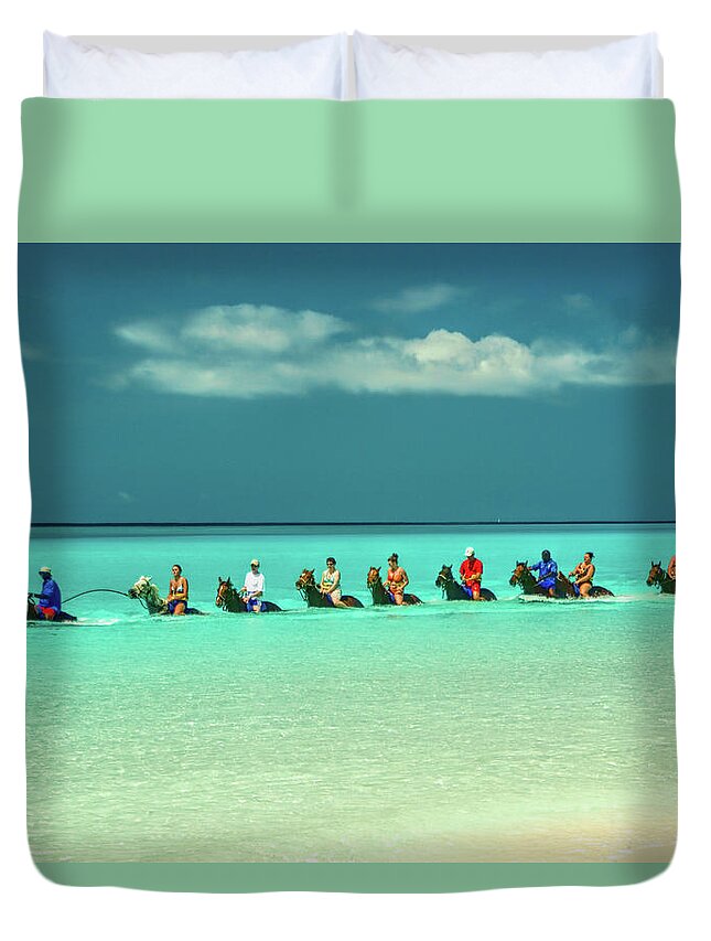 Half Moon Cay Bahamas Beach Scene Duvet Cover For Sale By David Smith