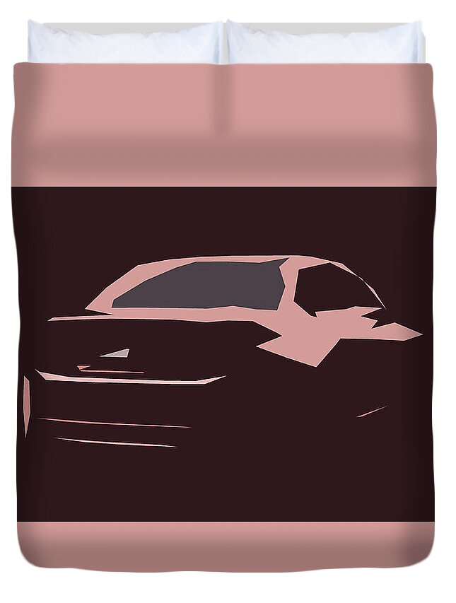 Car Duvet Cover featuring the digital art Honda Accord Euro R Abstract Design #4 by CarsToon Concept