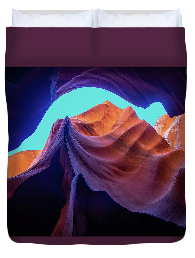 Artistic Duvet Cover featuring the photograph The Earth's Body 15 by Mache Del Campo