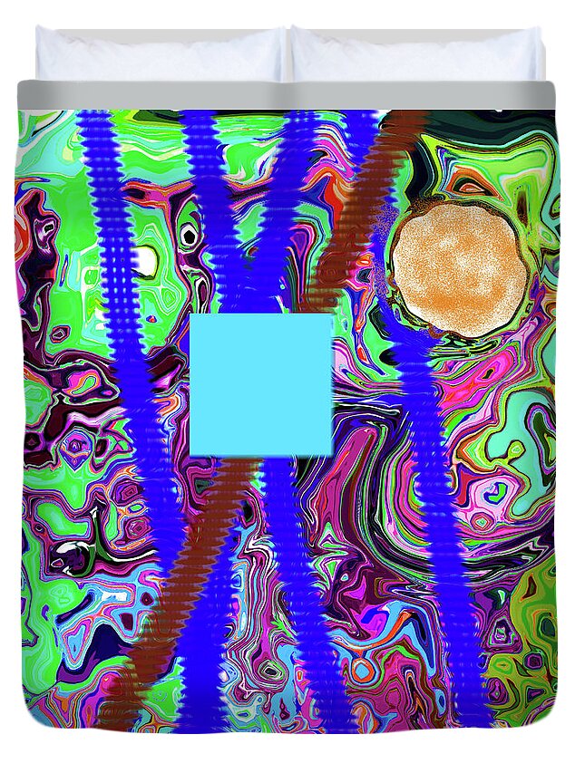 Walter Paul Bebirian: The Bebirian Art Collection Duvet Cover featuring the digital art 5-31-2012abcdefghij by Walter Paul Bebirian