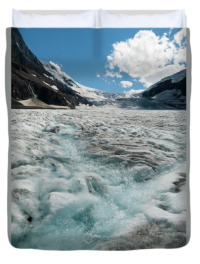 Tranquility Duvet Cover featuring the photograph Athabasca Glacier #5 by John Elk Iii