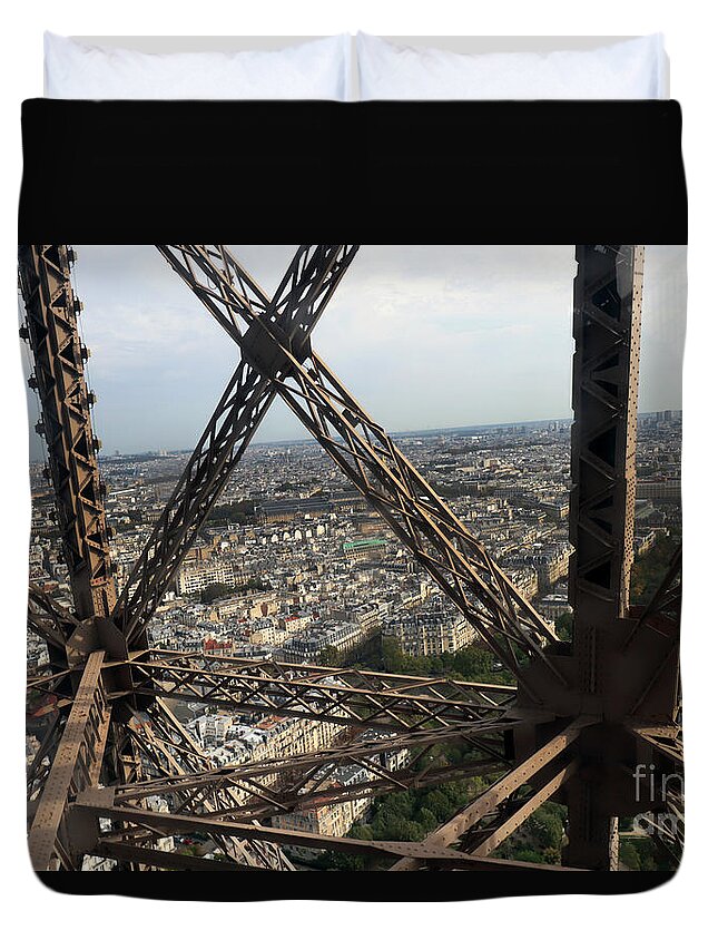 Eiffel Tower Duvet Cover featuring the photograph Eiffel Tower, Paris France #5 by Steven Spak