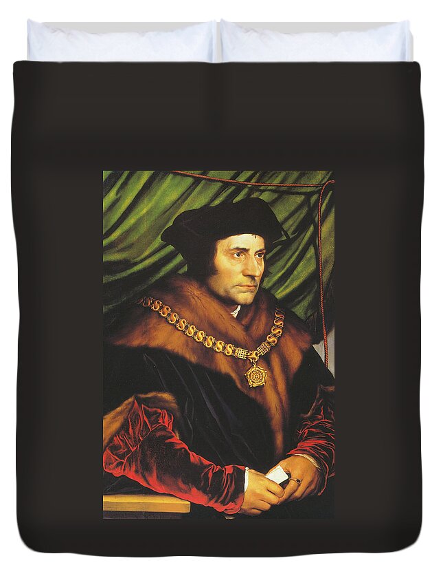 More Duvet Cover featuring the painting Sir Thomas More #5 by Hans Holbein the Younger