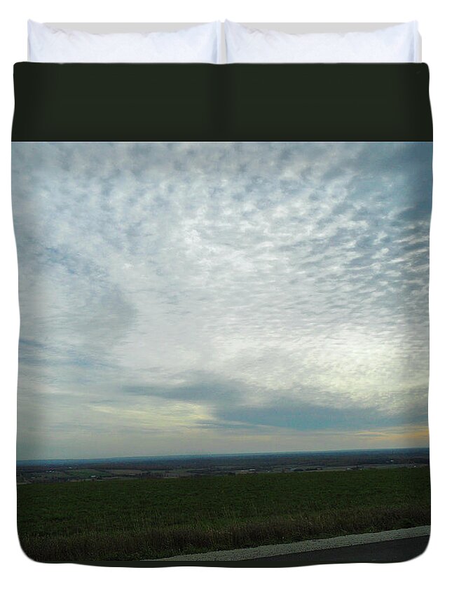 Colossal Country Clouds Duvet Cover featuring the photograph Colossal Country Clouds #6 by Cyryn Fyrcyd