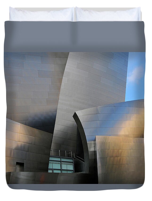 California Duvet Cover featuring the photograph Disney Concert Hall by Mitch Diamond
