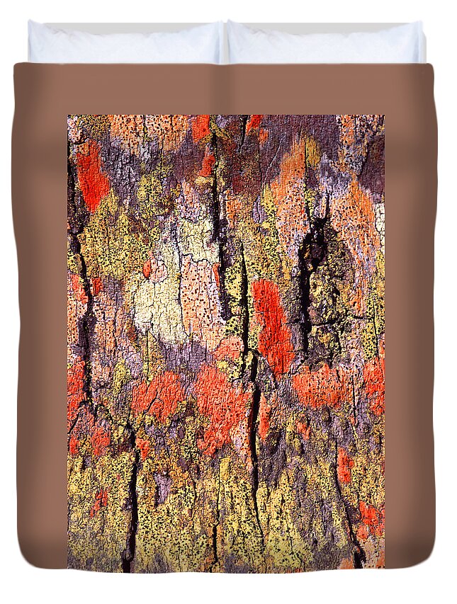 Built Structure Duvet Cover featuring the photograph Tree Bark #9 by John Foxx
