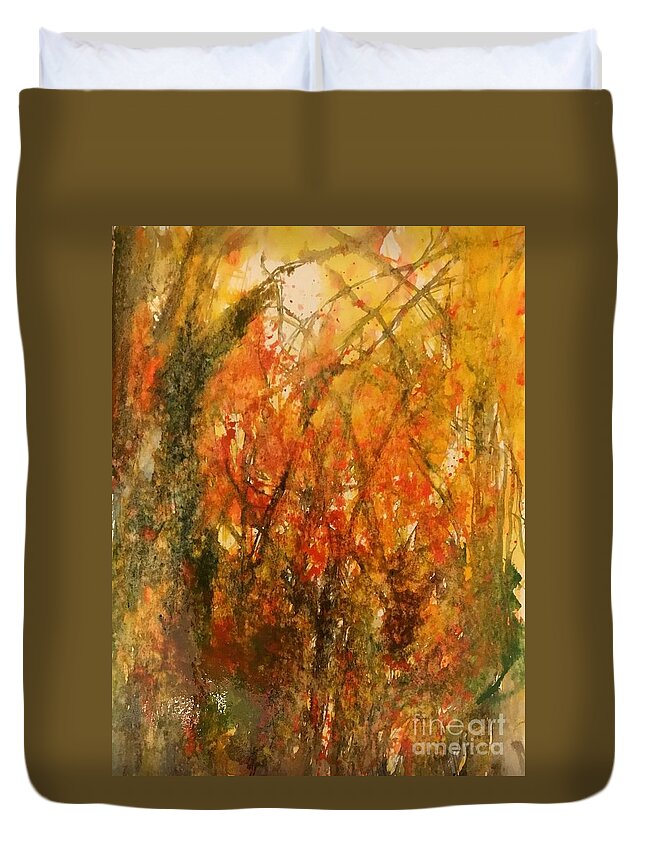 912019 Duvet Cover featuring the painting 912019 by Han in Huang wong