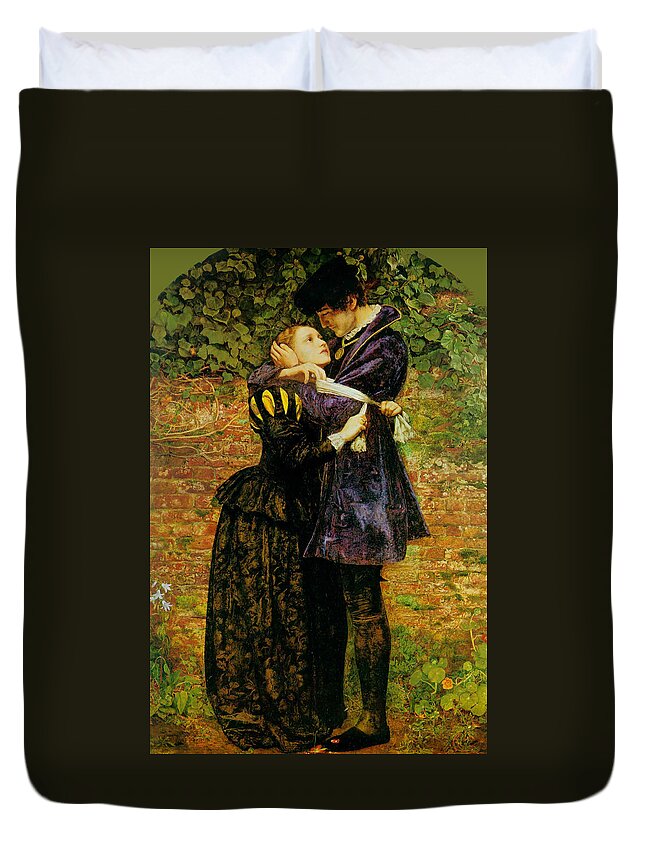 Pre-raphaelite Duvet Cover featuring the painting A Huguenot on St. Bartholomew's Day by John Everett Millais