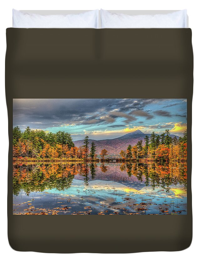Scenics Duvet Cover featuring the photograph A Mountain And Its Lake by Joe Martin A New Hampshire Portrait Photographer