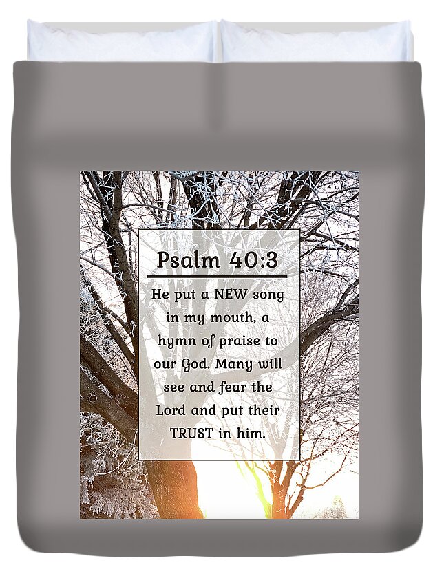 Praise Duvet Cover featuring the photograph A New Song by April Beaver
