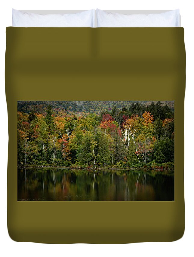 Adirondacks Duvet Cover featuring the photograph A New York Fall by Guy Coniglio