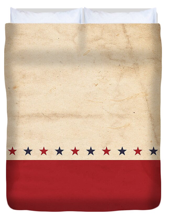 Holiday Duvet Cover featuring the photograph A Patriotic, Vintage Design With Stars by Nic taylor