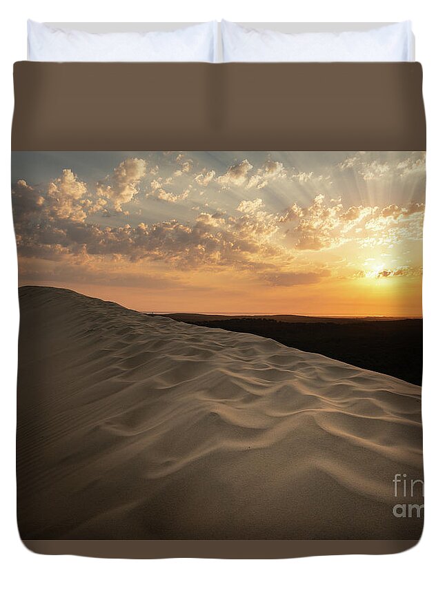 Aeolian Landform Duvet Cover featuring the photograph A Peaceful Moment by Hannes Cmarits