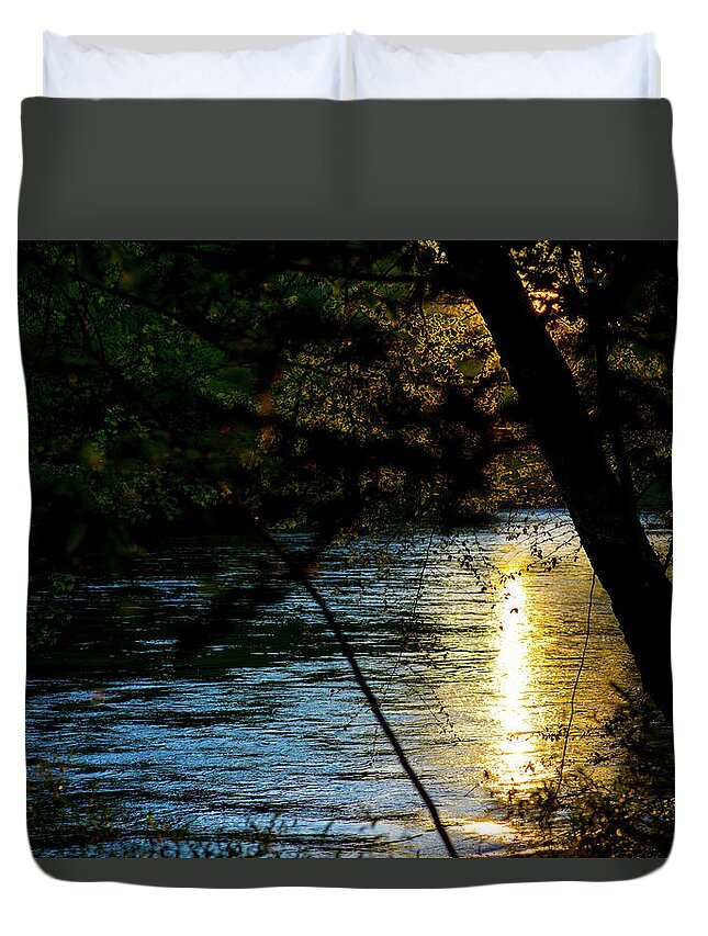 Alabama Duvet Cover featuring the photograph A Peek Through the Trees by James-Allen