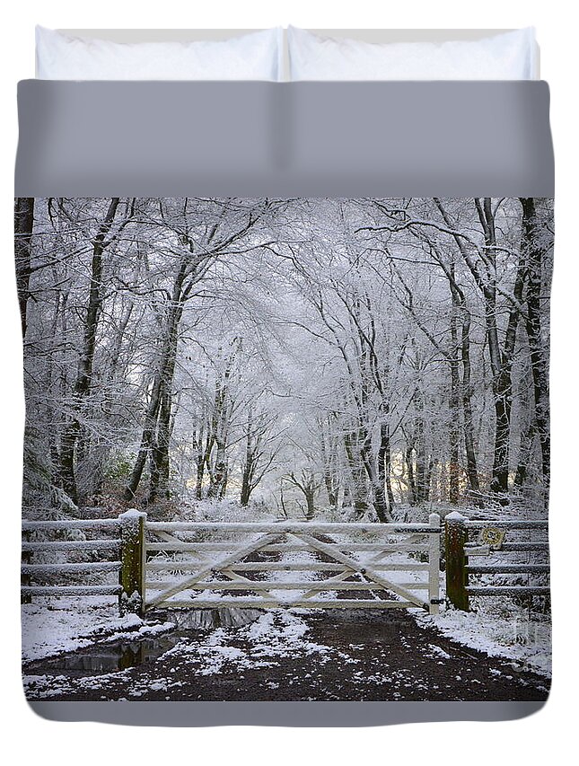 Snow Duvet Cover featuring the photograph A Snowy Scene by Andy Thompson