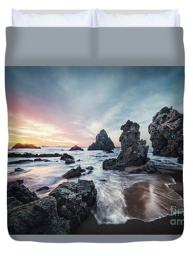 Kremsdorf Duvet Cover featuring the photograph A Wave Of Dawn by Evelina Kremsdorf