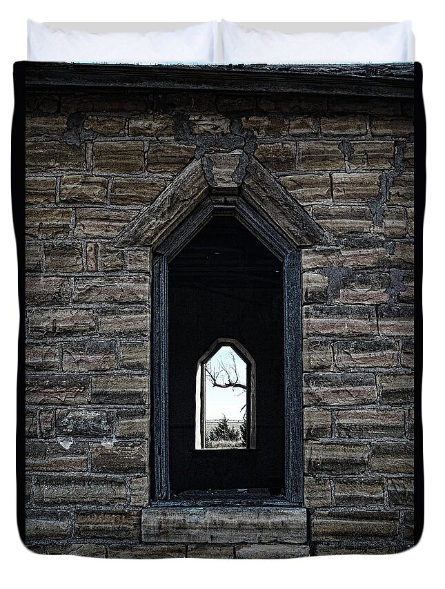 Church Duvet Cover featuring the photograph Abandoned Church #3 by Ron Weathers
