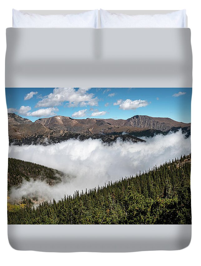 Above The Clouds Duvet Cover featuring the photograph Above The Clouds by George Buxbaum