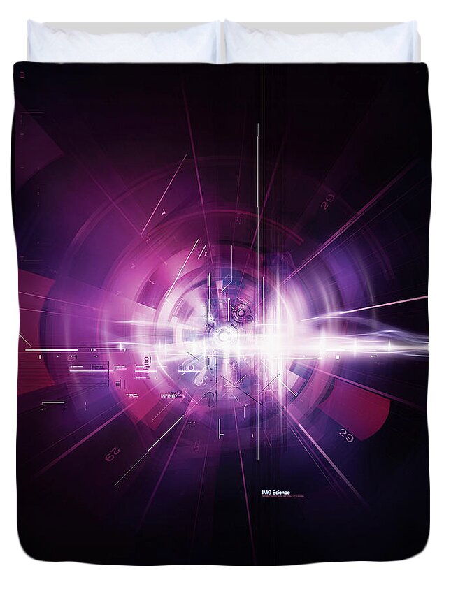 Purple Duvet Cover featuring the digital art Abstract Digitally Generated Image by Digital Vision.