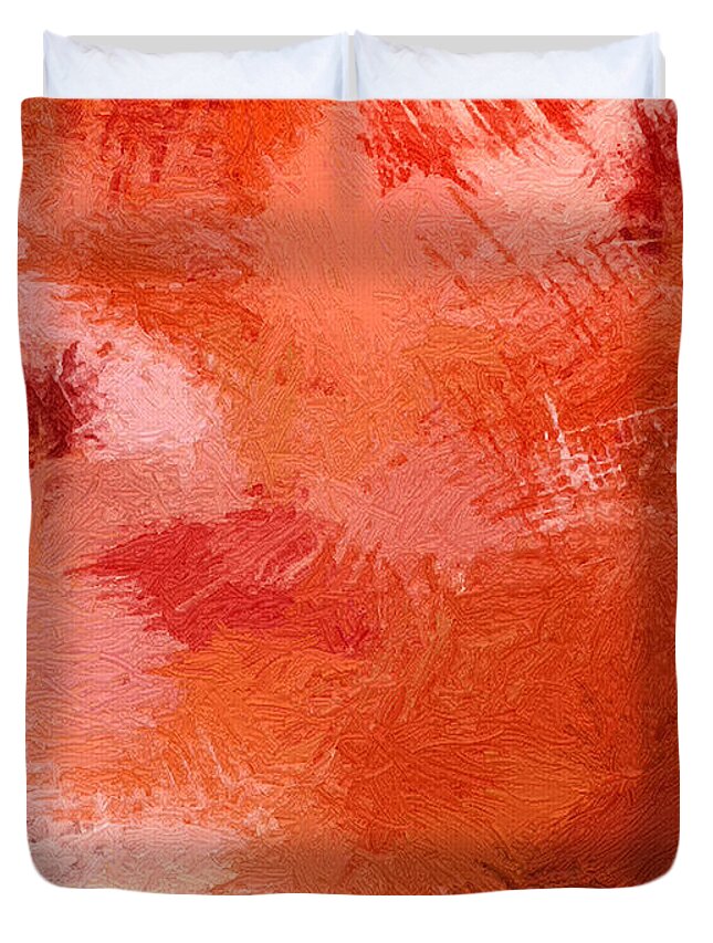 Abstract Duvet Cover featuring the painting Abstract - DWP1428737 by Dean Wittle