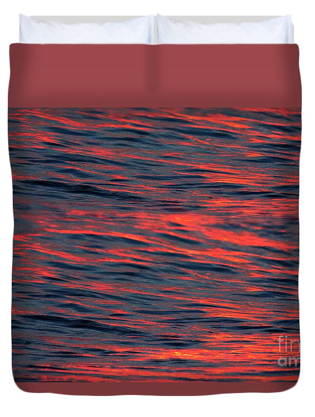 Abstract Duvet Cover featuring the photograph Abstract ocean by Tony Cordoza
