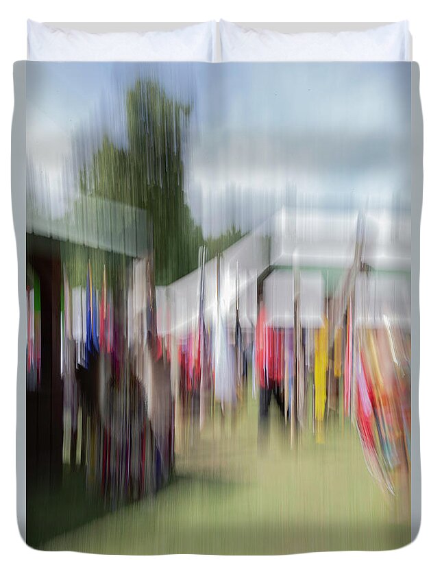 2019 Mohican Pow Wow Duvet Cover featuring the photograph Abstract of The Pow Wow 2019 by Thomas Young