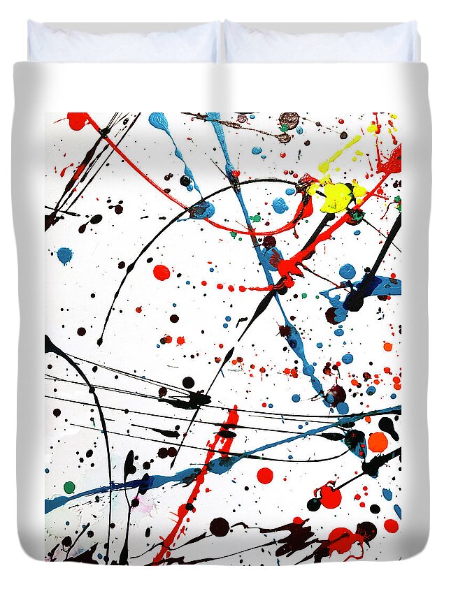 Abstract Duvet Cover featuring the photograph Abstract Pollock Look by Marilyn Hunt
