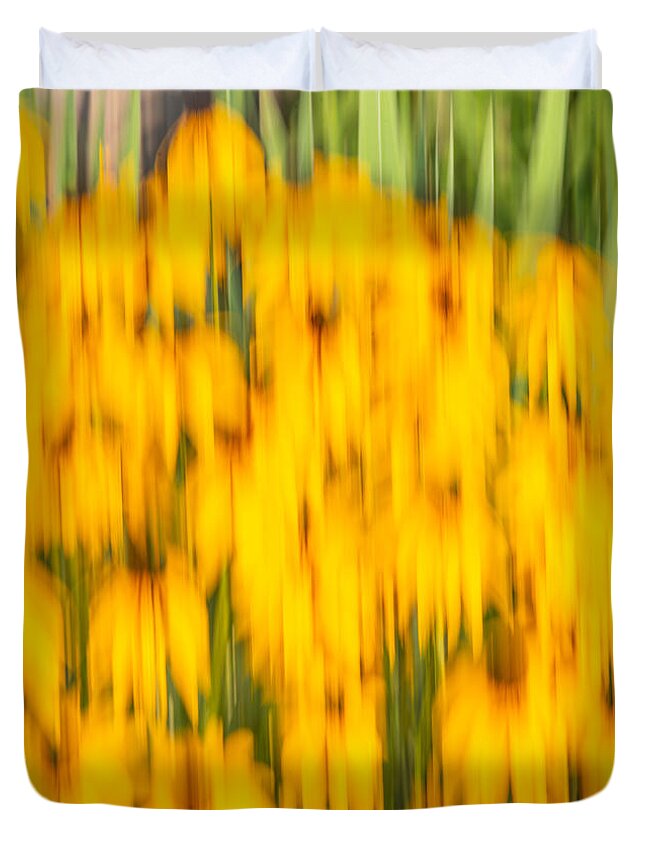Sunflowers Duvet Cover featuring the photograph Abstract Rudbeckia 2018-1 by Thomas Young
