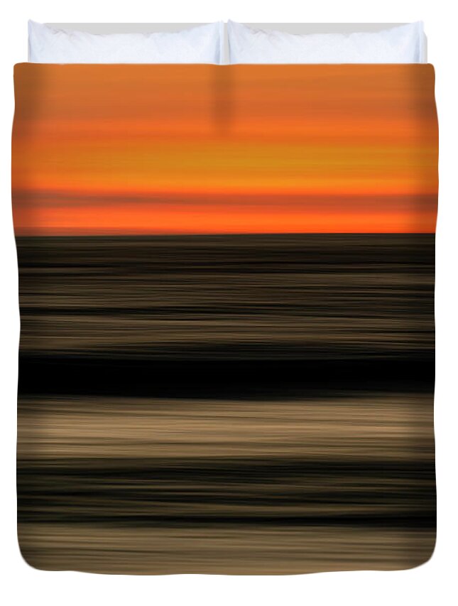 Sunset Duvet Cover featuring the photograph Abstract Sunset by Christopher Johnson