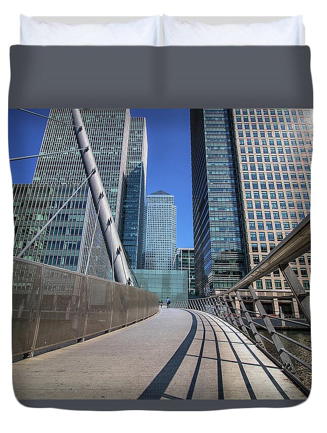 Business Duvet Cover featuring the photograph Across The Way by Martin Newman