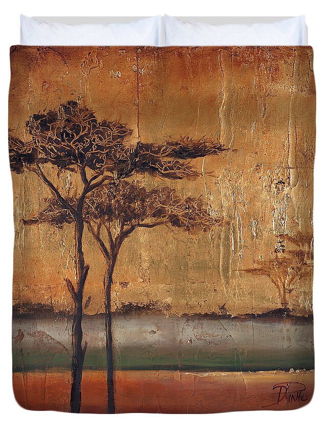 African Duvet Cover featuring the painting African Dream I by Patricia Pinto