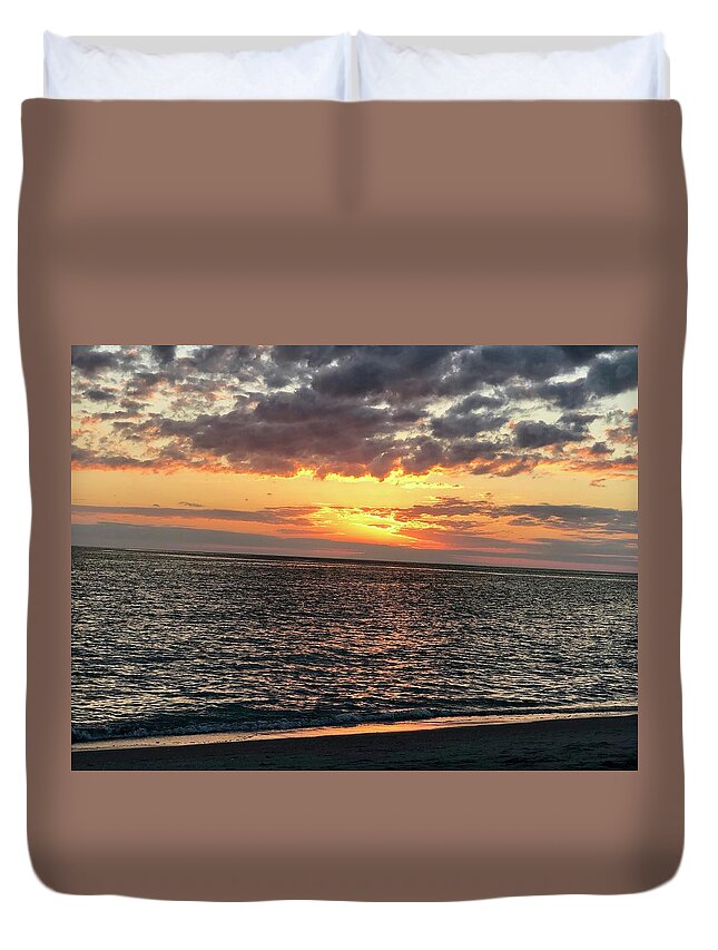Beach Duvet Cover featuring the photograph After the Sun Sets Captiva Island Florida 2019 by Shelly Tschupp