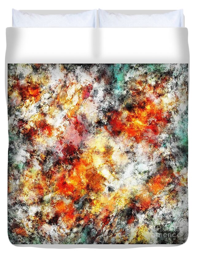 Hot Duvet Cover featuring the digital art Afterburner by Keith Mills