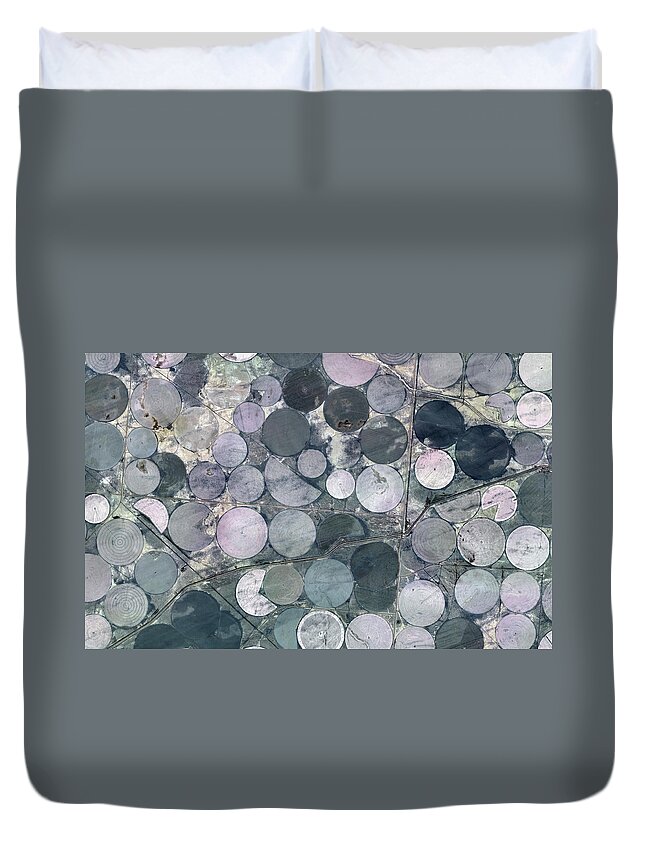 Aerial Duvet Cover featuring the photograph Agriculture in an Arid Land by Jonathan Thompson