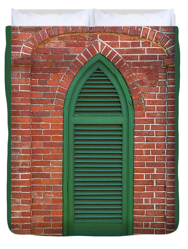 Brick Duvet Cover featuring the photograph Aiken Rhett House - Charleston Brick Architecture by Dale Powell