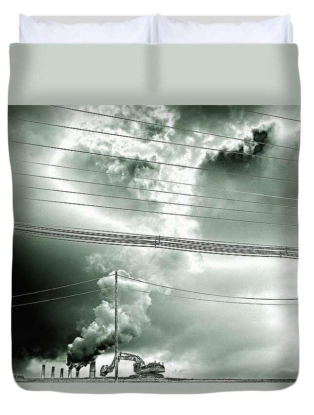 Air Pollution Duvet Cover featuring the photograph Air Pollution by Andre Kudyusov
