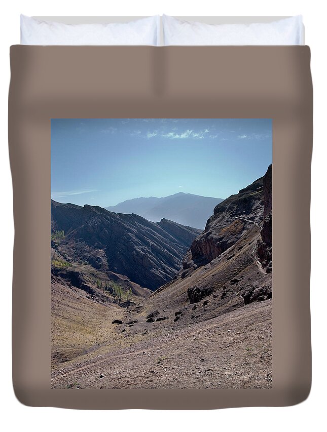 Scenics Duvet Cover featuring the photograph Alamut Valley, Iran by Alexander Newman