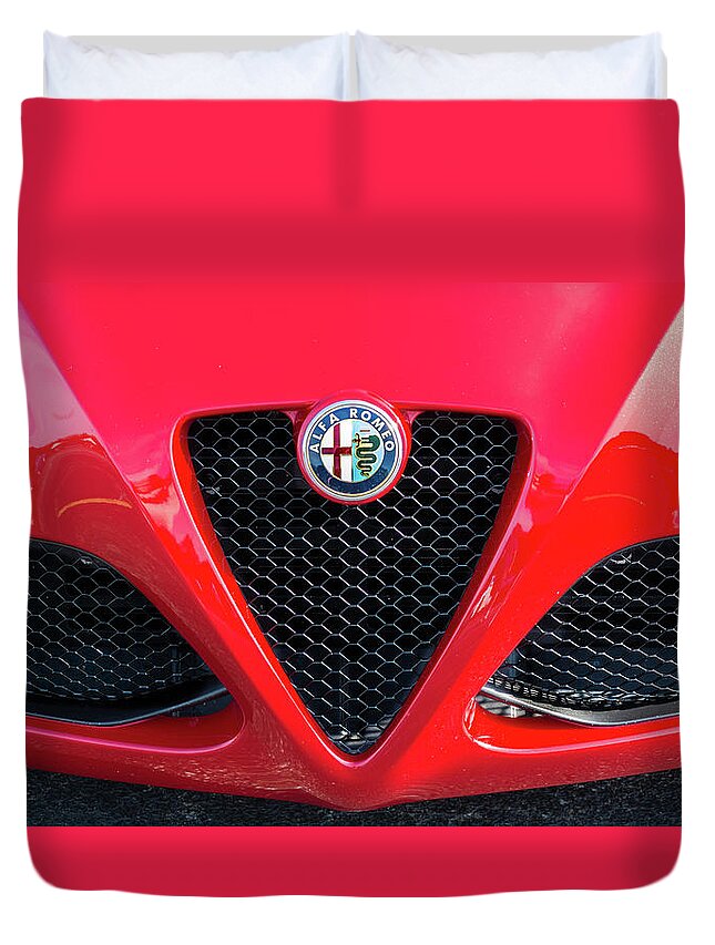 Cars Duvet Cover featuring the photograph Alfa Romeo by Stewart Helberg