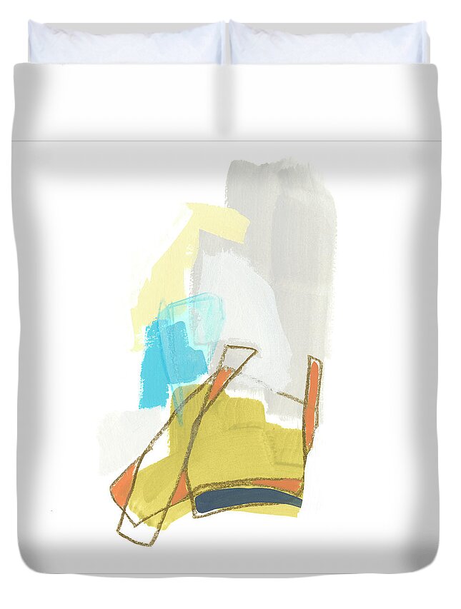 Abstract Duvet Cover featuring the painting Allegro Vi by June Erica Vess