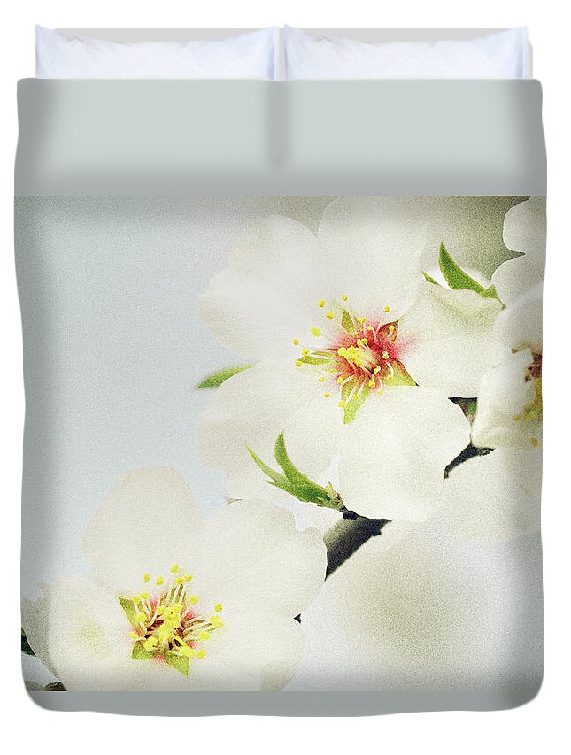 Outdoors Duvet Cover featuring the photograph Almond Blossom by Cornelia Doerr