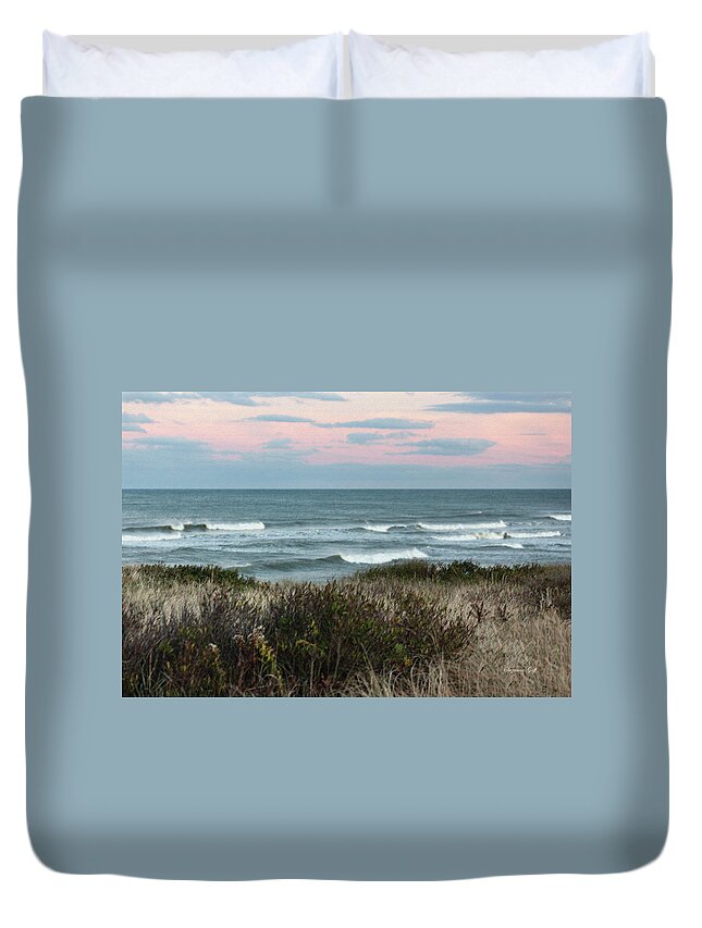 Photograph Duvet Cover featuring the photograph Along Cape Cod II - Pastel by Suzanne Gaff