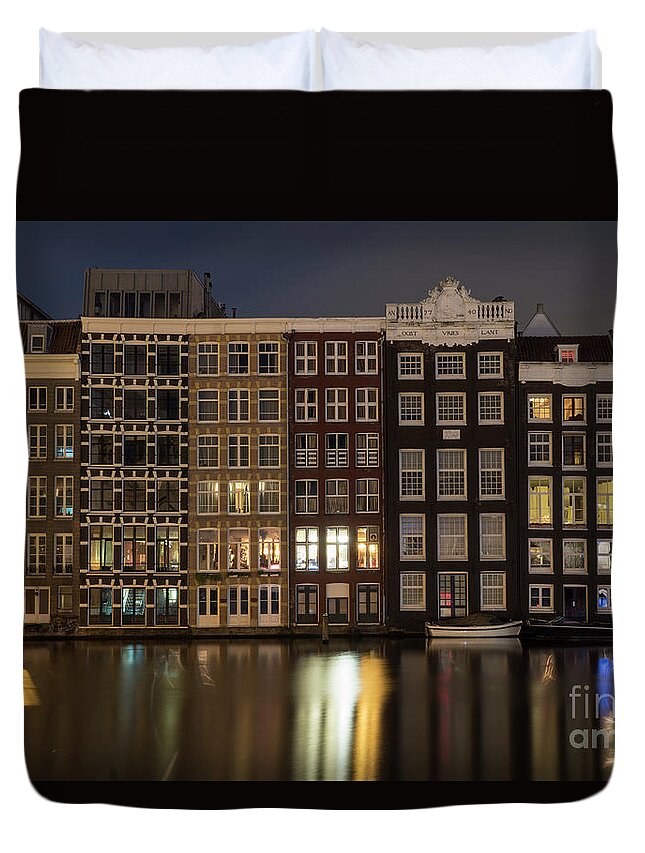 Amsterdam Duvet Cover featuring the photograph Amsterdam Twilight by Brian Kamprath
