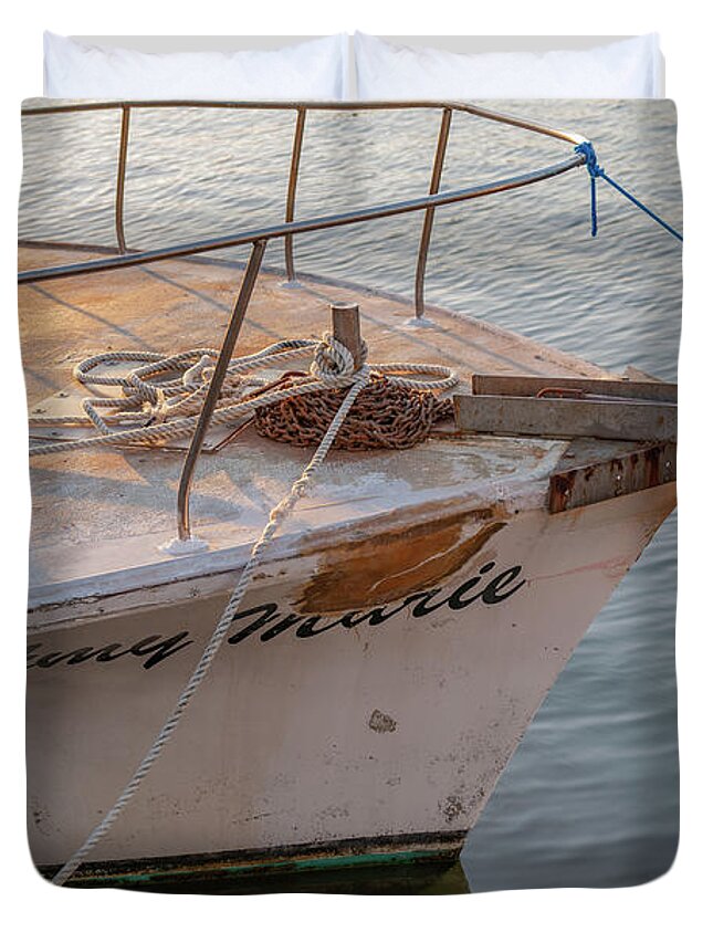 Amy Marie Duvet Cover featuring the photograph Amy Marie - Pleasure Boat by Dale Powell