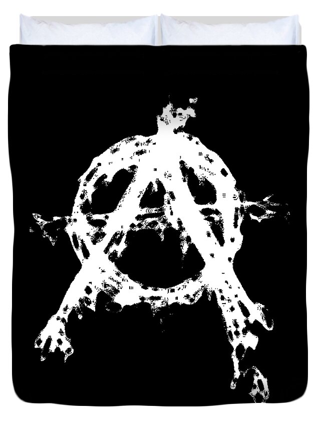 Anarchy Duvet Cover featuring the digital art Anarchy Graphic by Roseanne Jones